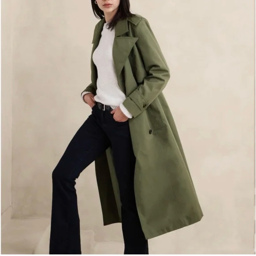 Banana Republic Olive Trench Coat